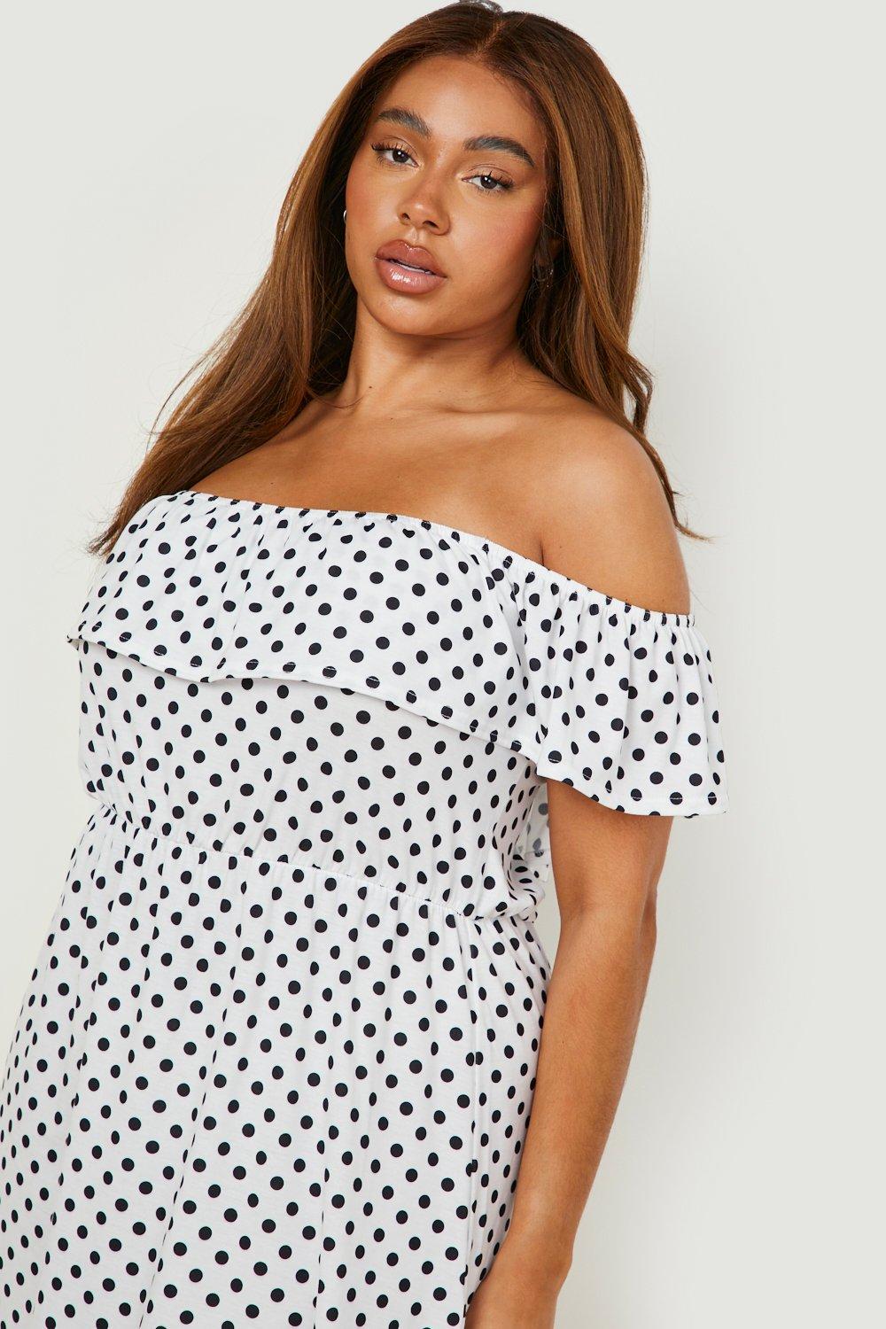 Boohoo white on sale off shoulder dress