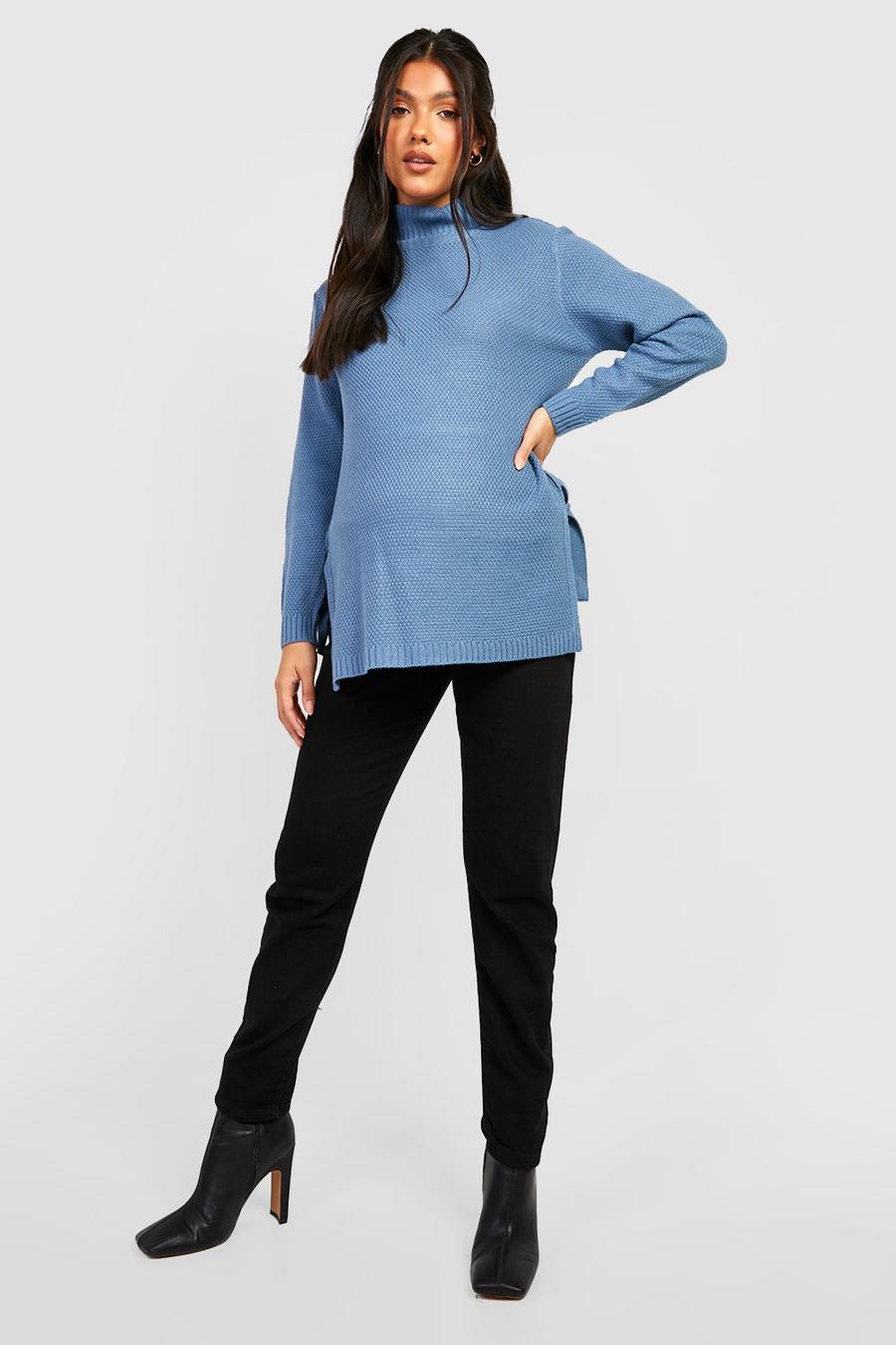 Lead Maternity Tie Side Roll Neck Jumper image number 1