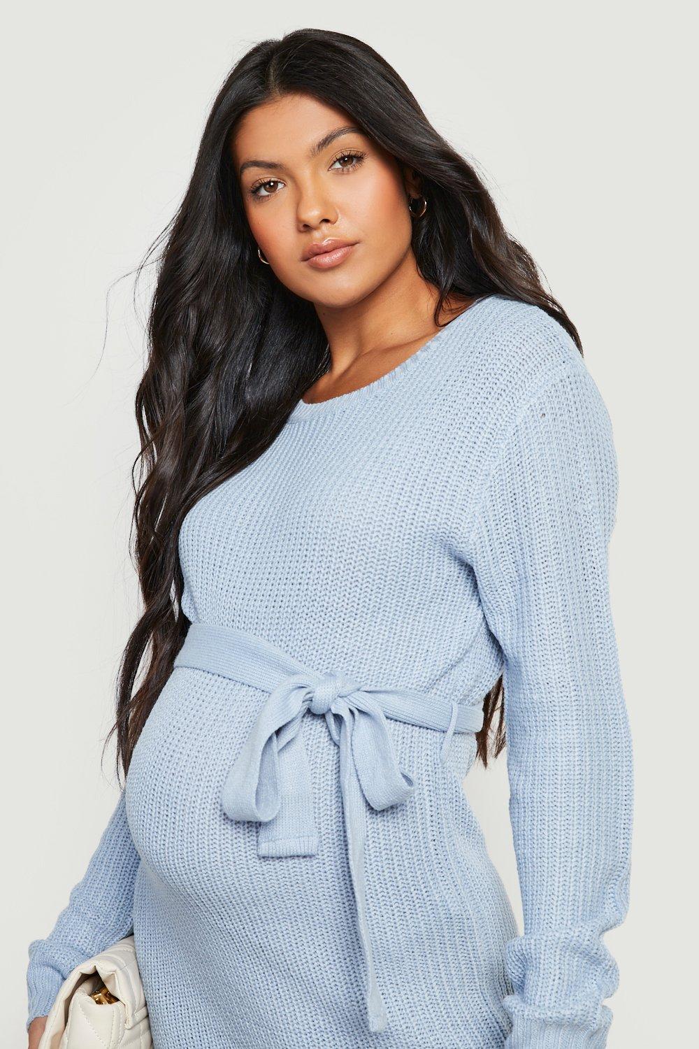 Blue maternity best sale sweater dress