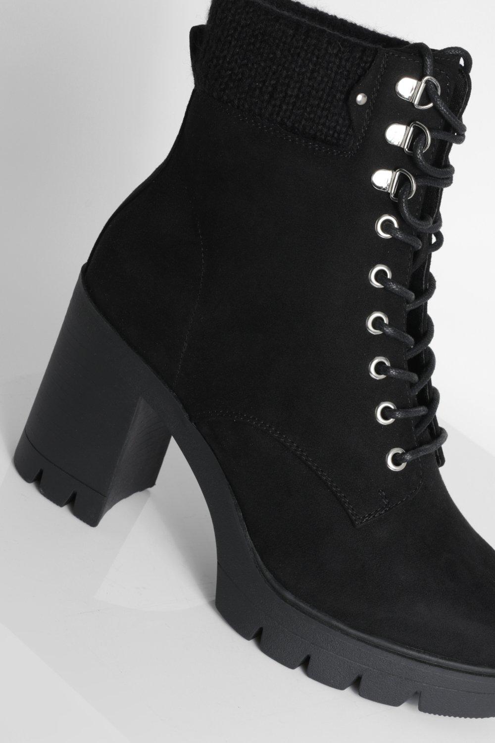 White heeled shop combat boots