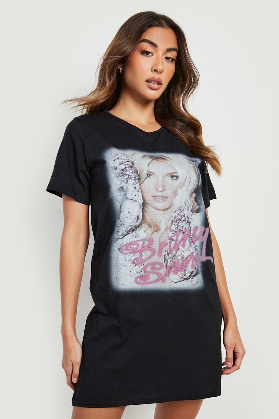 Black Oversized Britney Spears Lounge T-Shirt image number 1