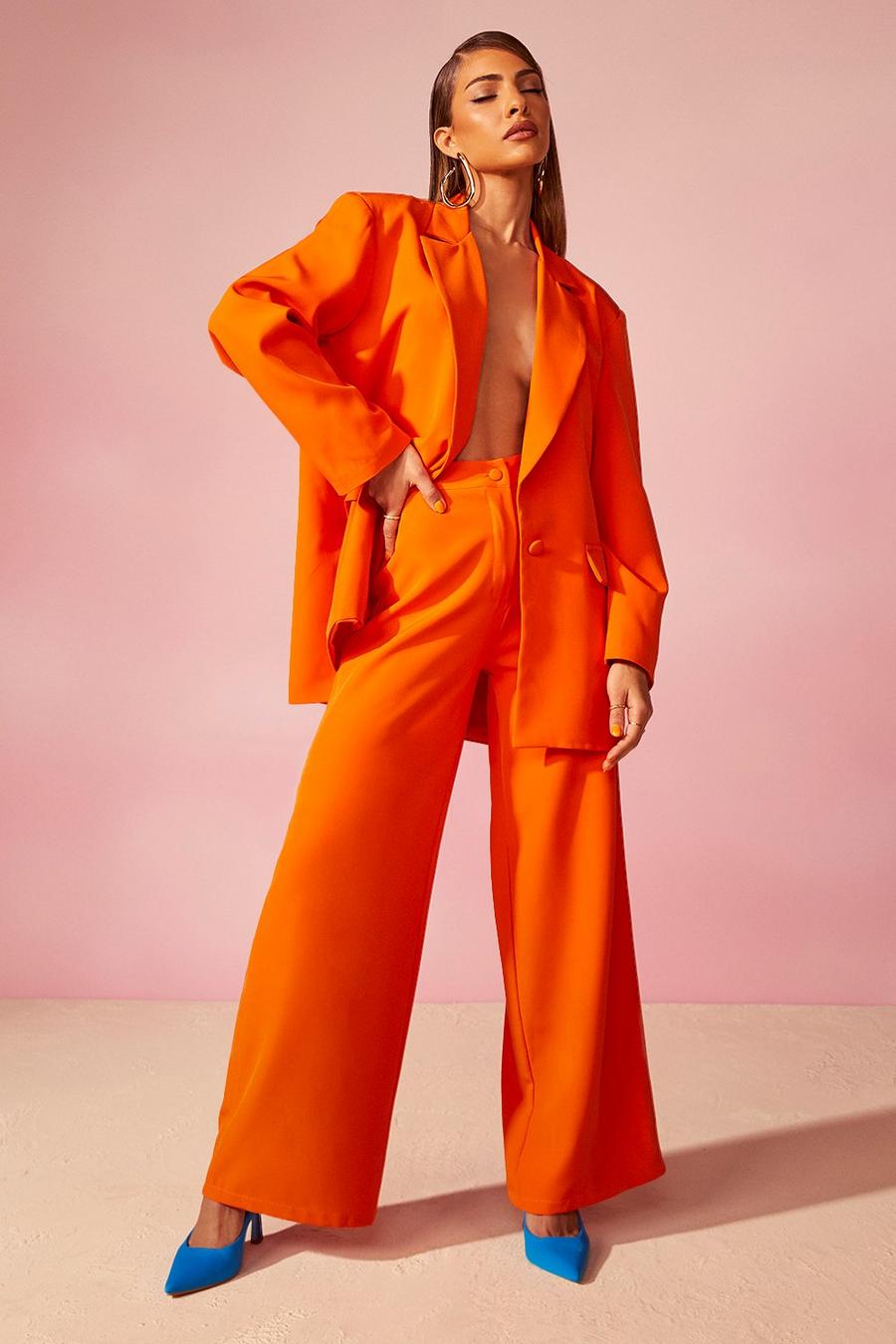 Tangerine Tailored Relaxed Fit Pants image number 1