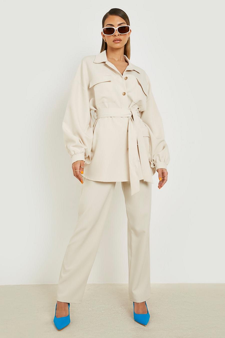 Ecru white Relaxed Fit Tailored Trousers