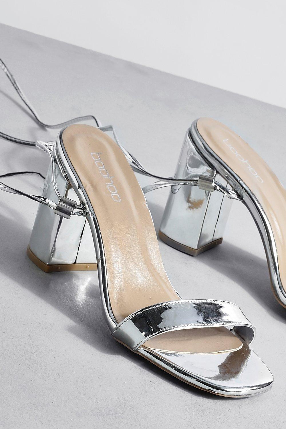 Boohoo on sale silver heels