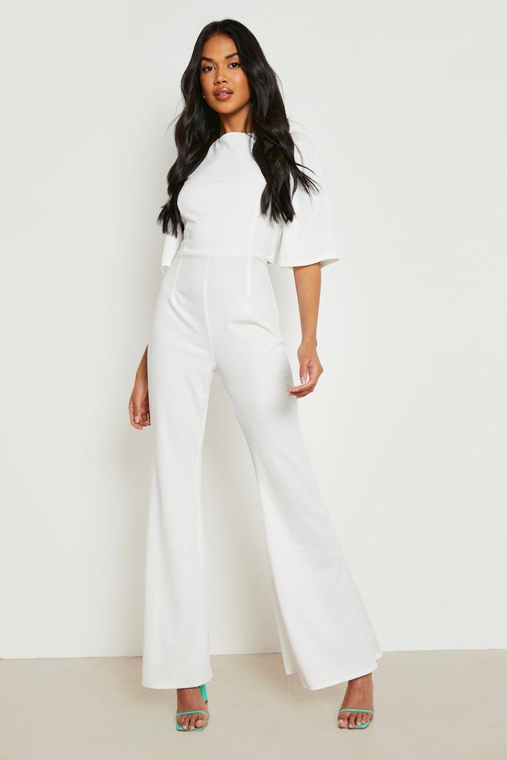 Open back hot sale white jumpsuit