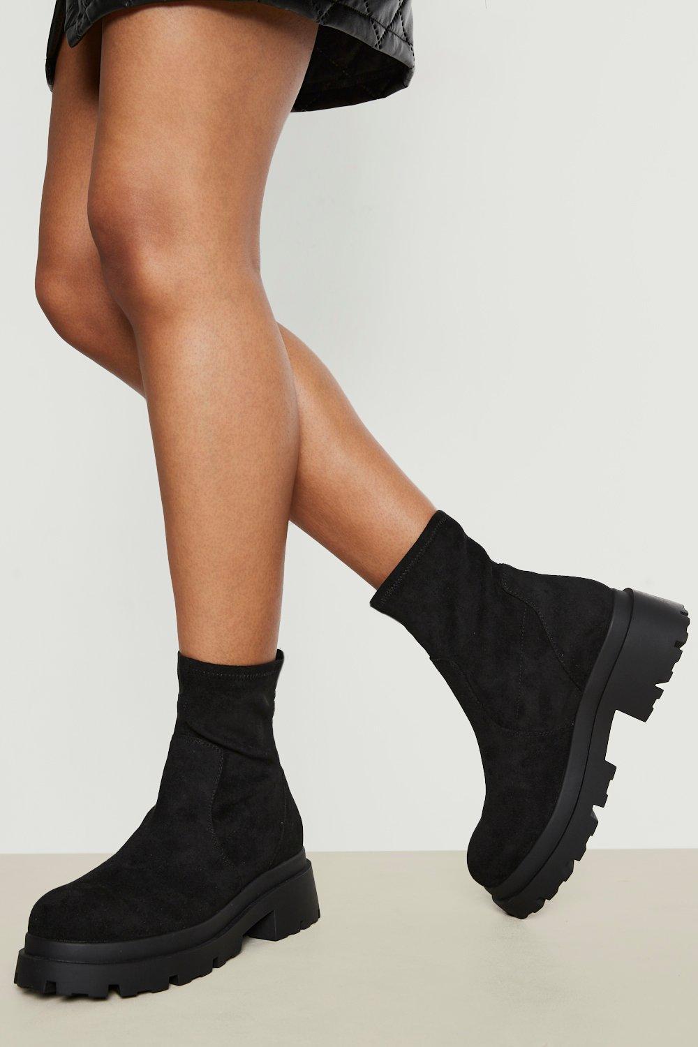 Chunky shop sock boots