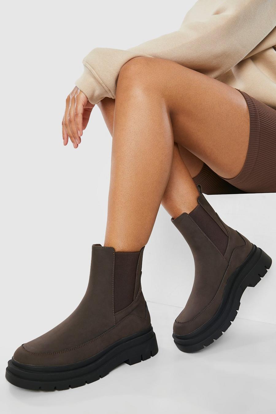 Chocolate Chunky Wave Sole Chelsea Boot image number 1