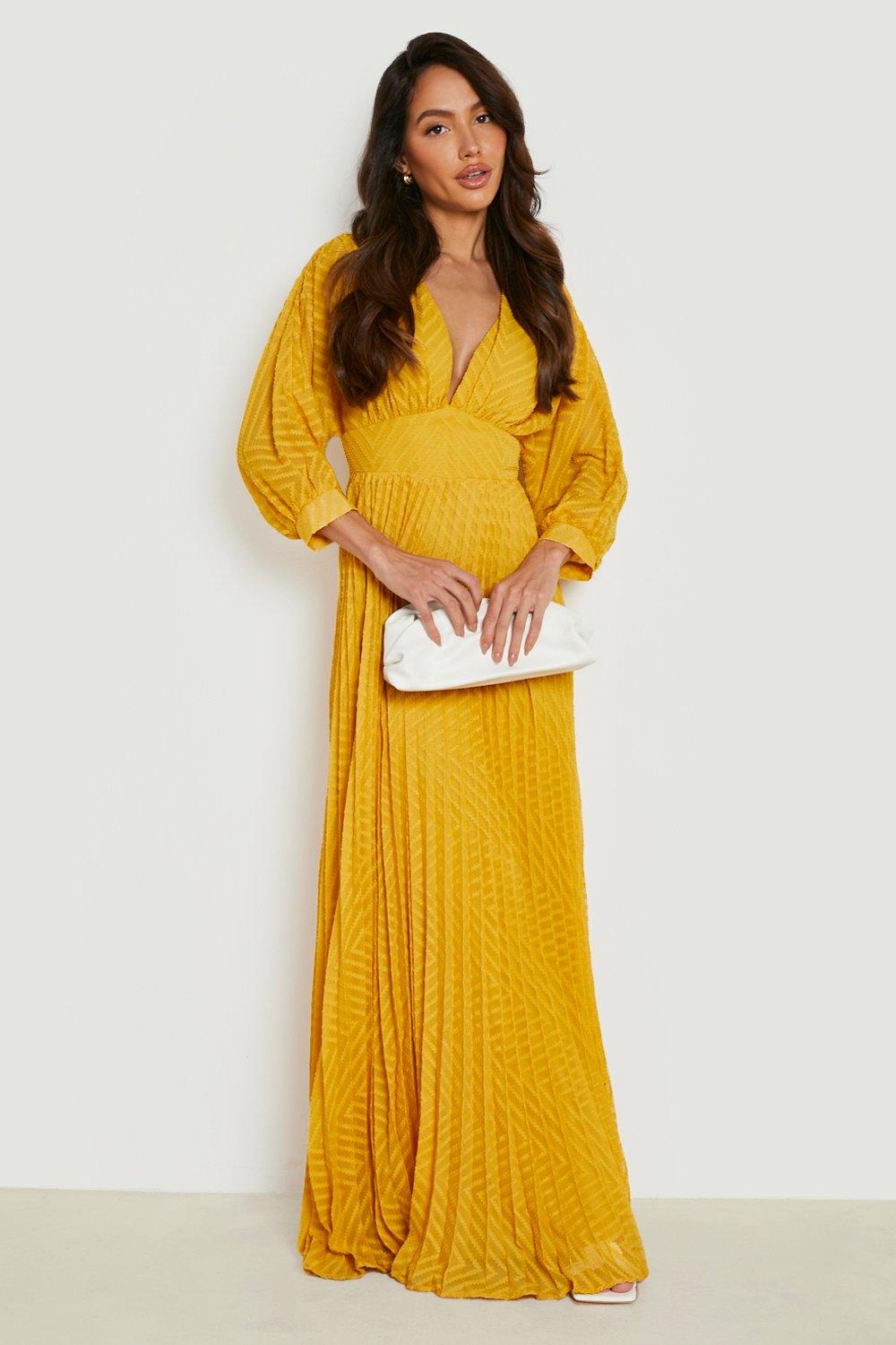 Boohoo hot sale mustard dress