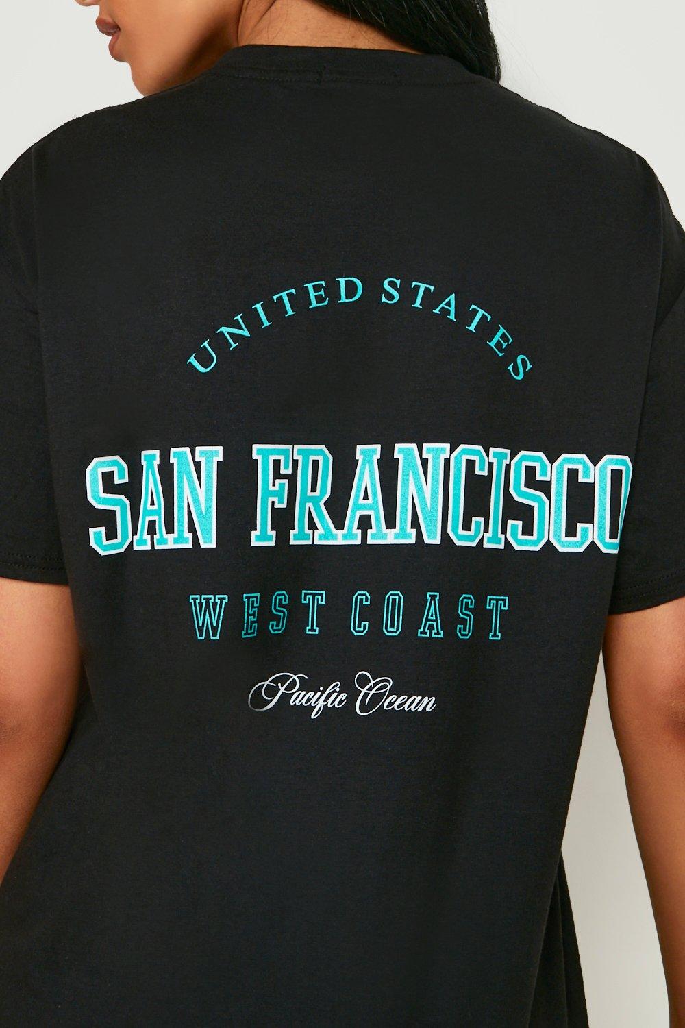 Tall San Francisco Varsity Graphic T-Shirt | boohoo