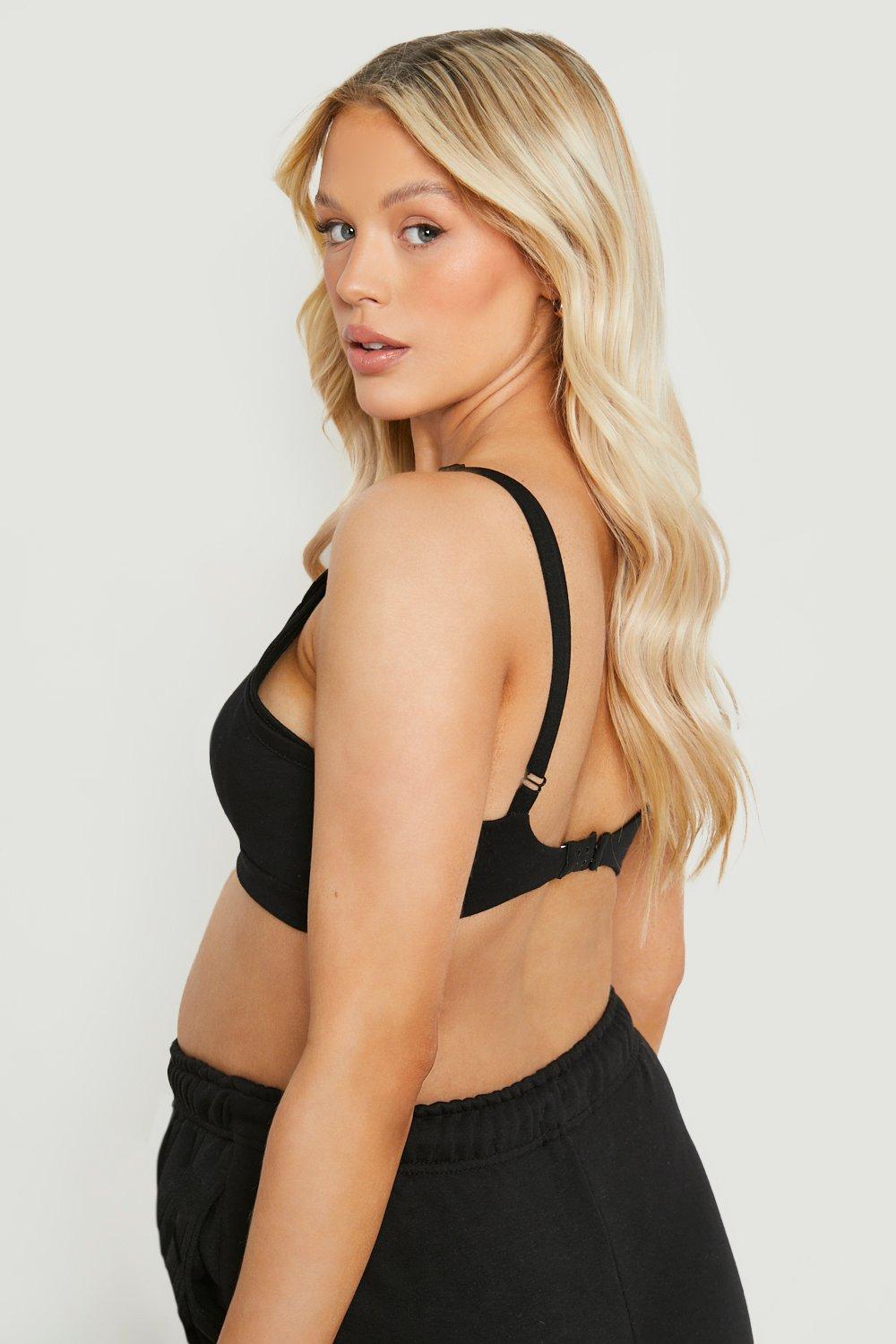 Buy Boohoo Wrap Nursing Bra In Black