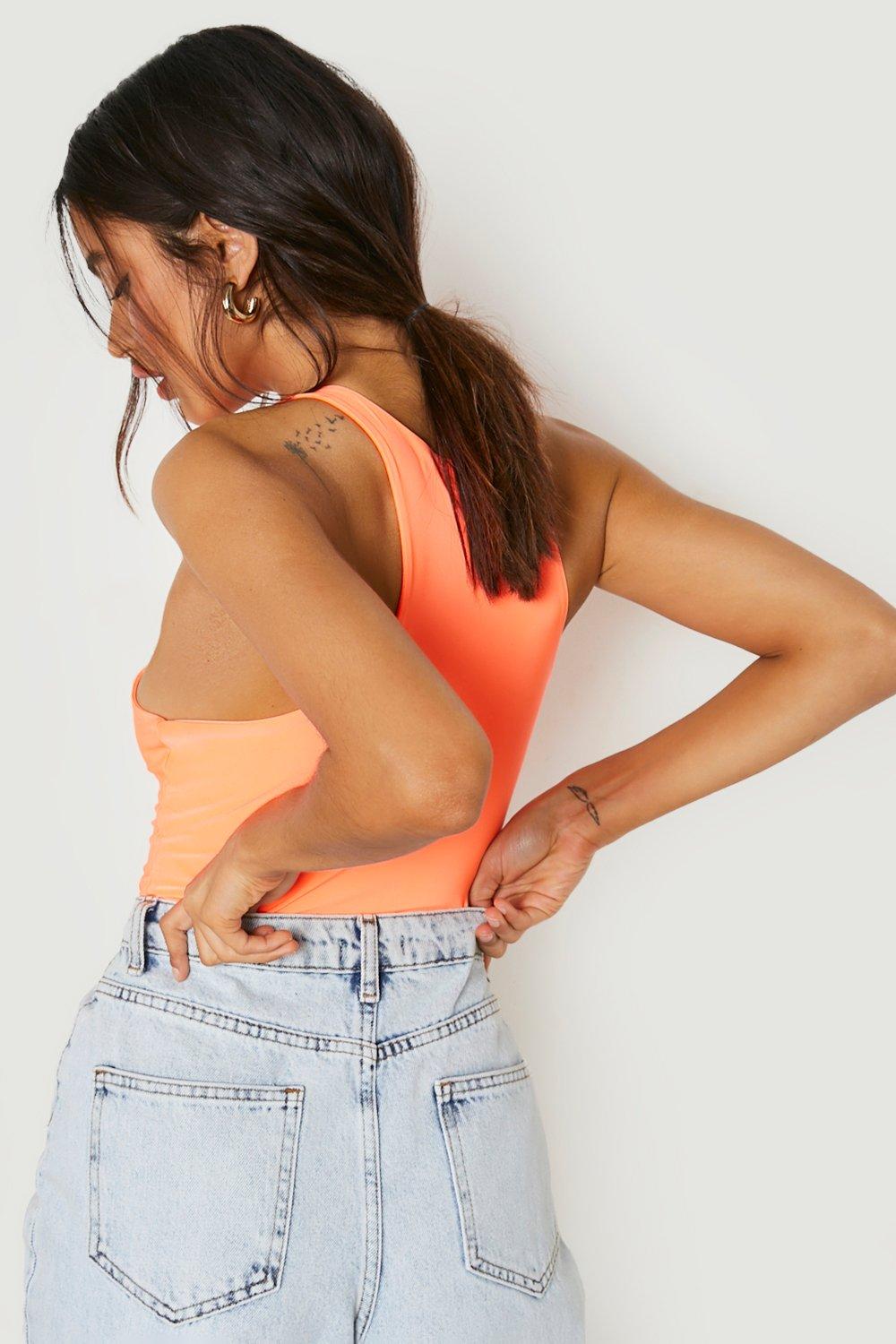 Neon Racer Slinky Bodysuit boohoo USA