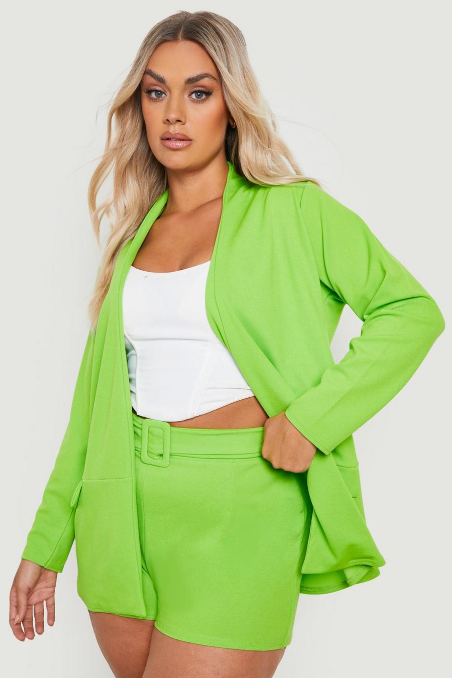 Lime green Plus Tailored Short Suit