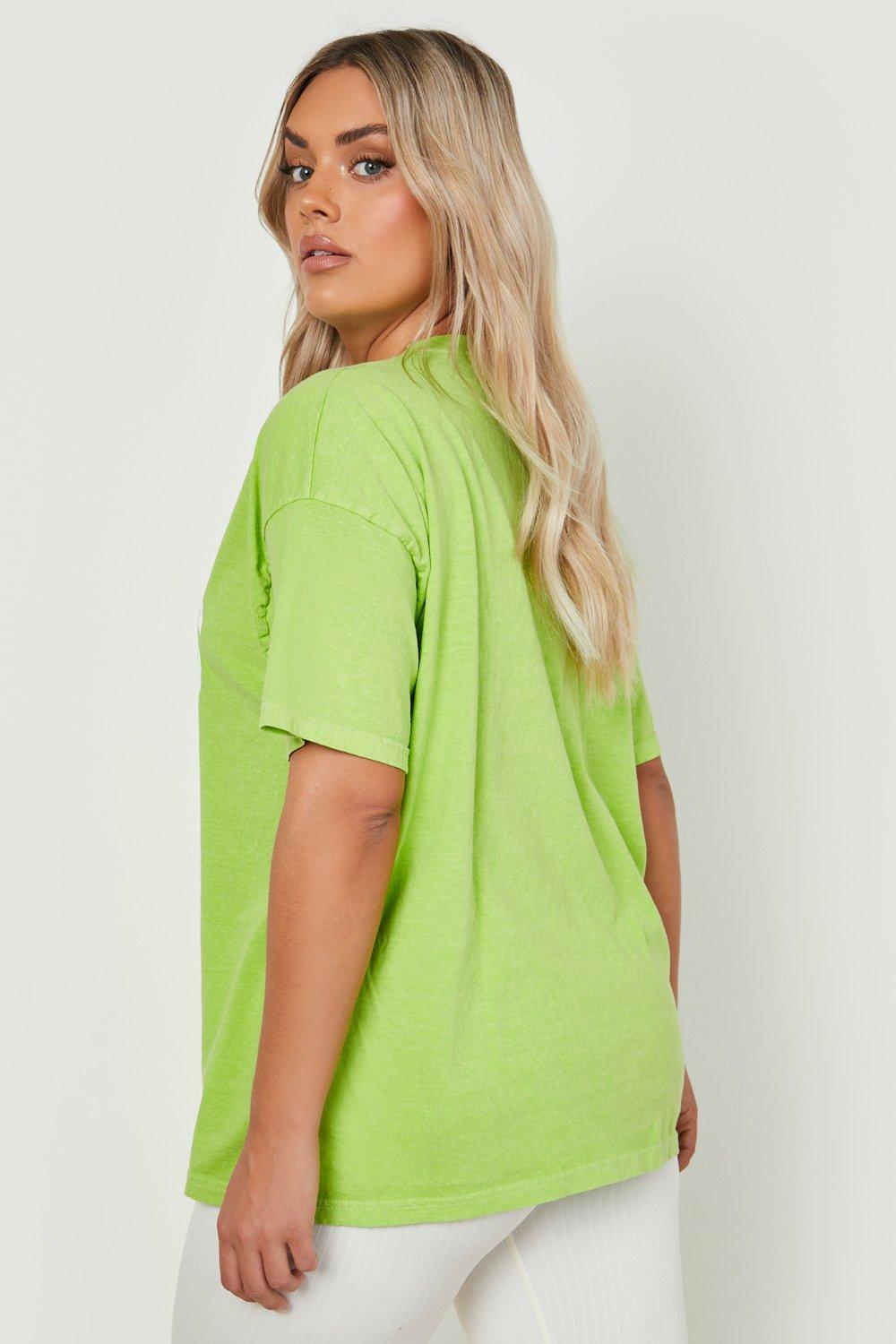 neon green plus size shirt