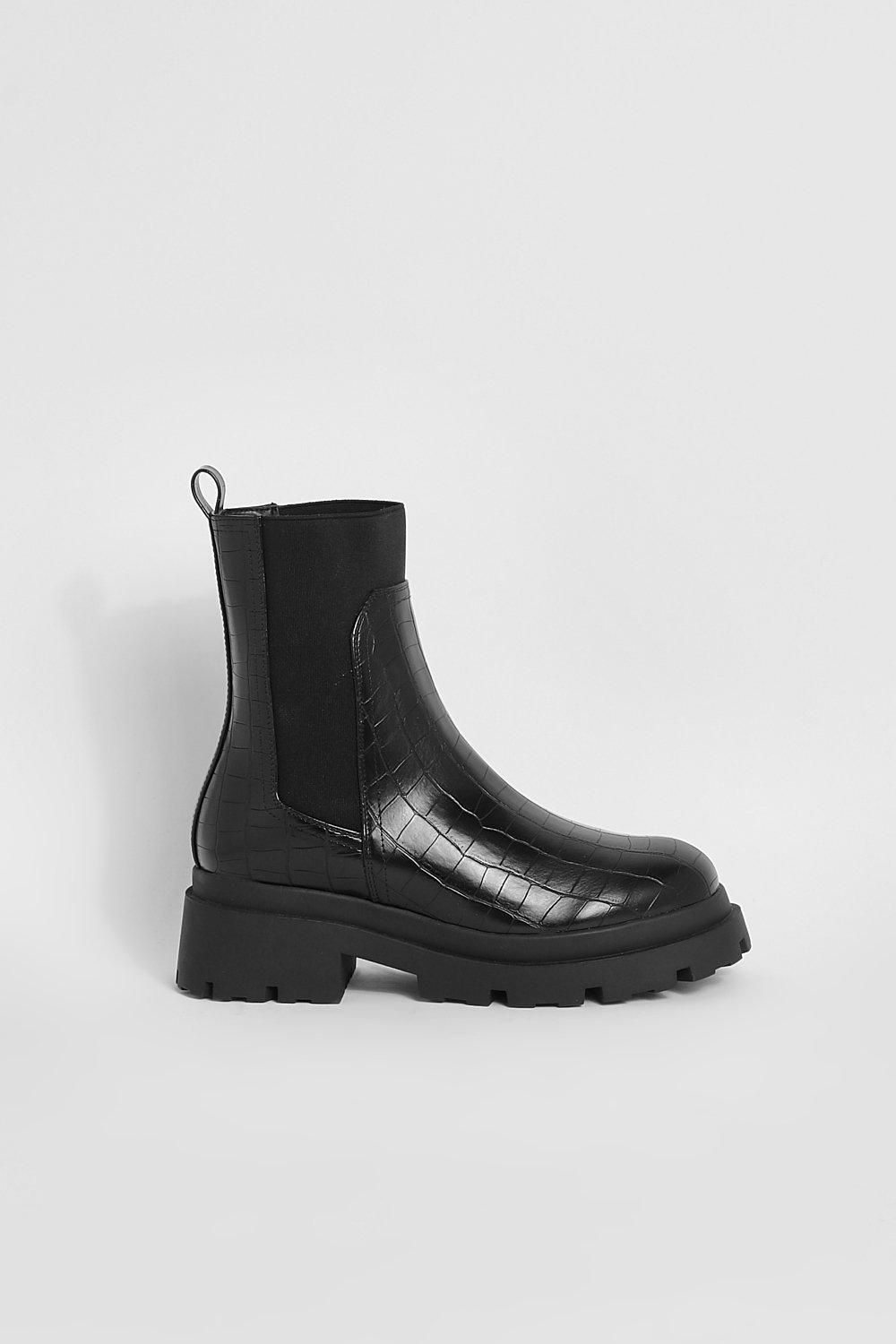 Boohoo black 2024 chelsea boots