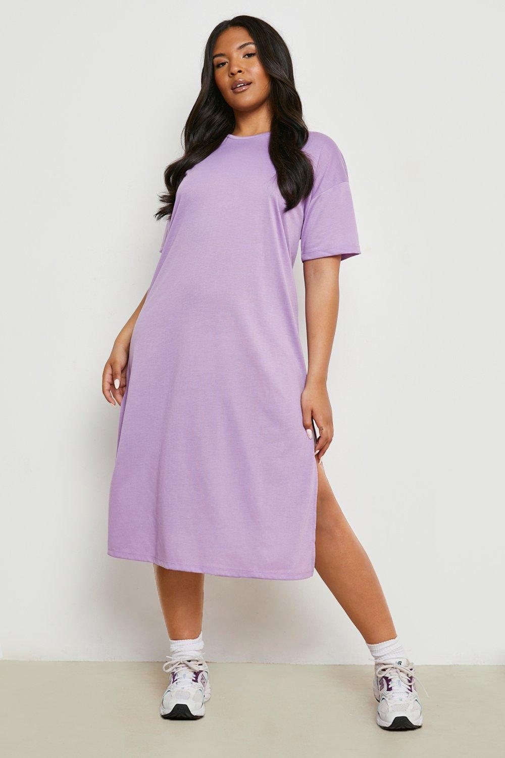 Split Side Midi T-shirt Dress | Boohoo ...