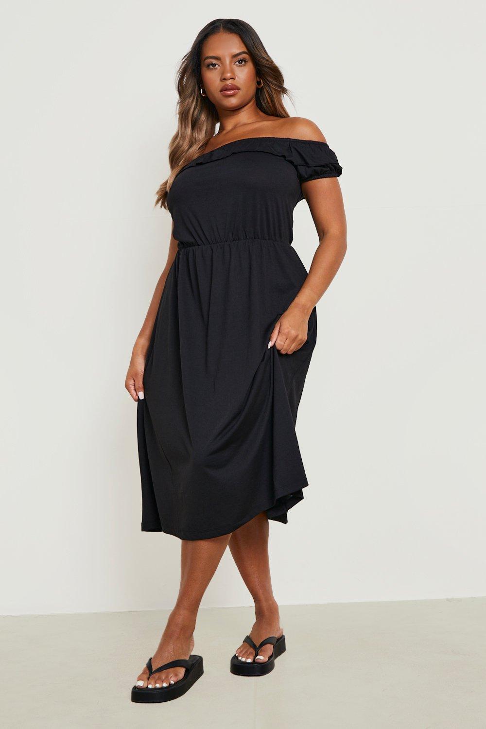 Plus Bardot Skater Dress boohoo