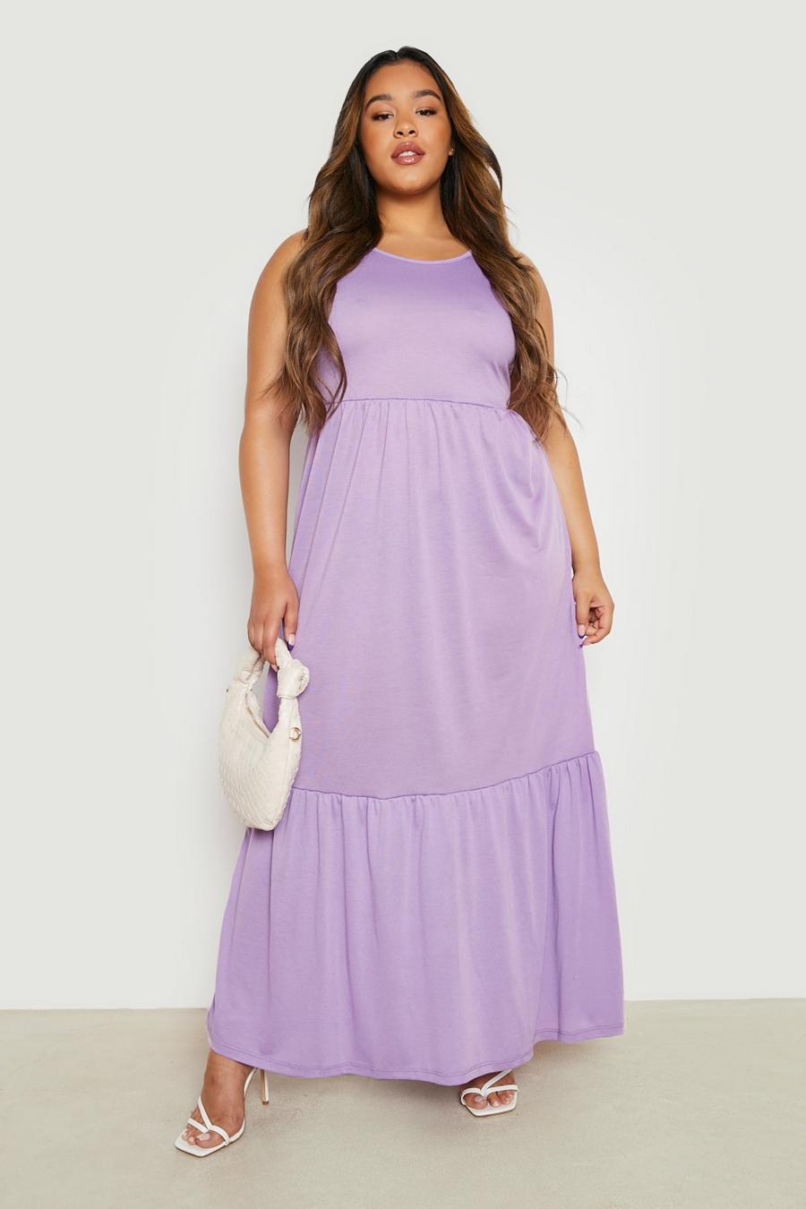 Lilac Plus Tiered Maxi Dress image number 1