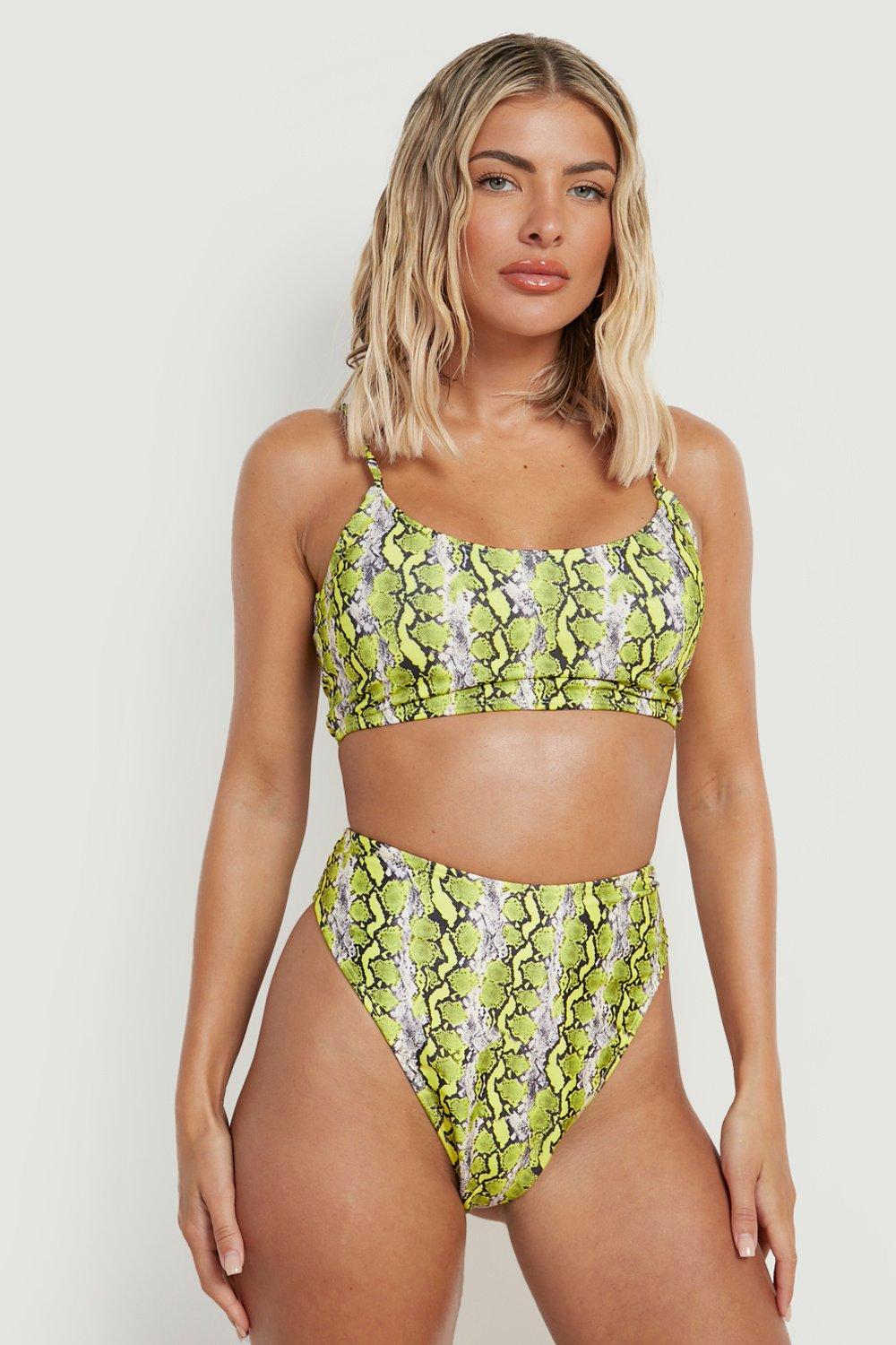 Neon store scoop bikini