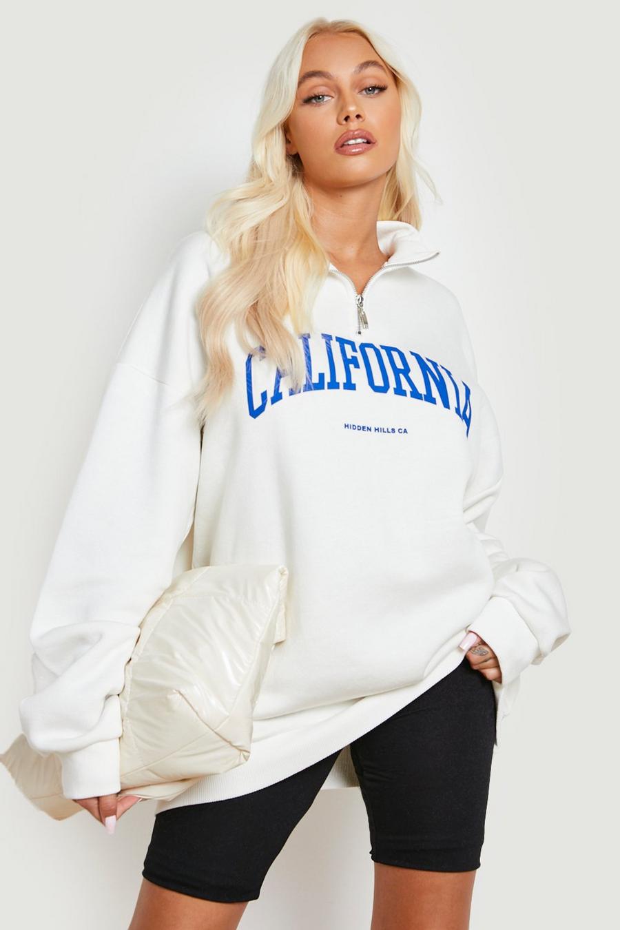 California Half Zip Oversized Sweater
