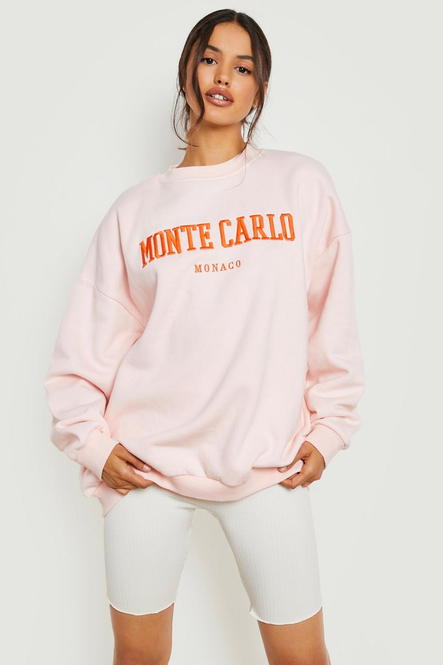 Baby pink Monte Carlo Embroidered Oversized Sweater  image number 1