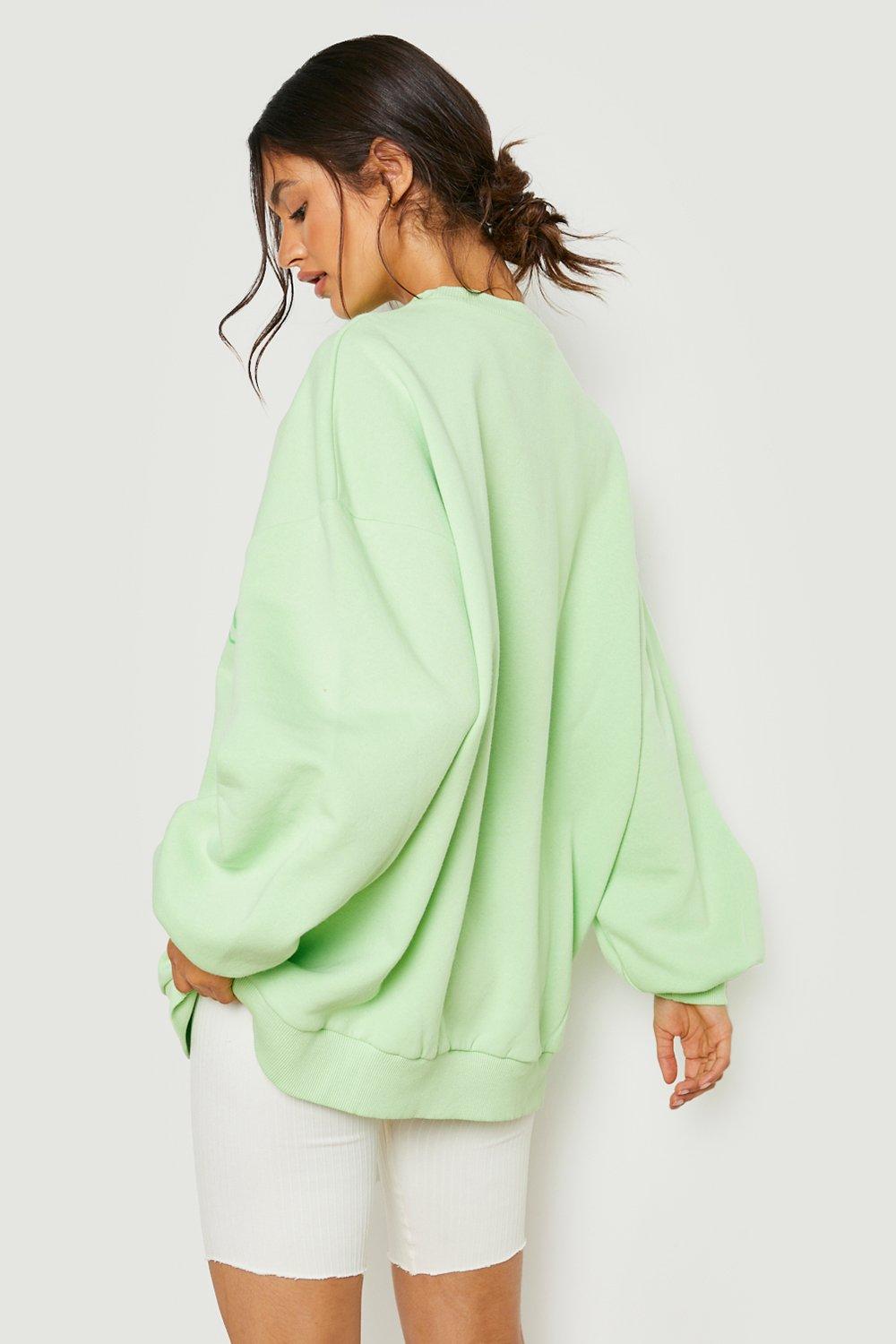 Oversized neon hot sale green sweater