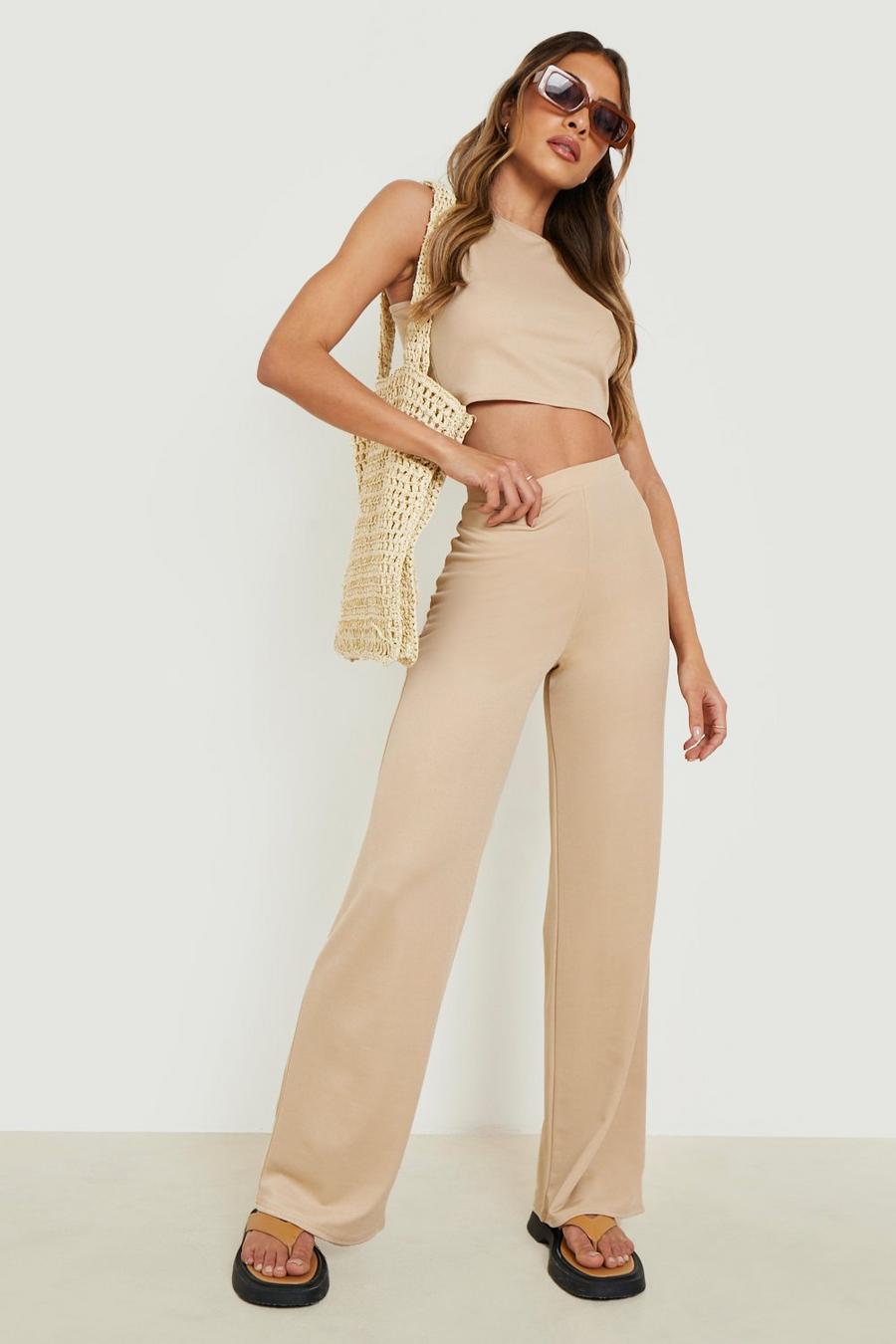 Stone Racer Neck And Wide Leg Co-ord image number 1
