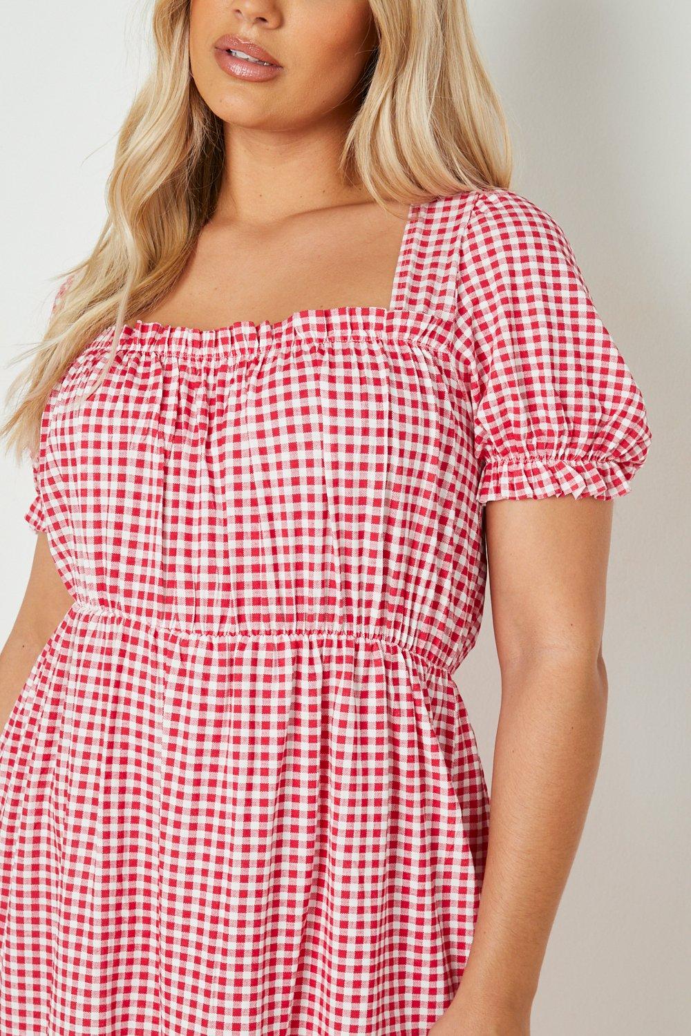 Boohoo on sale gingham dress