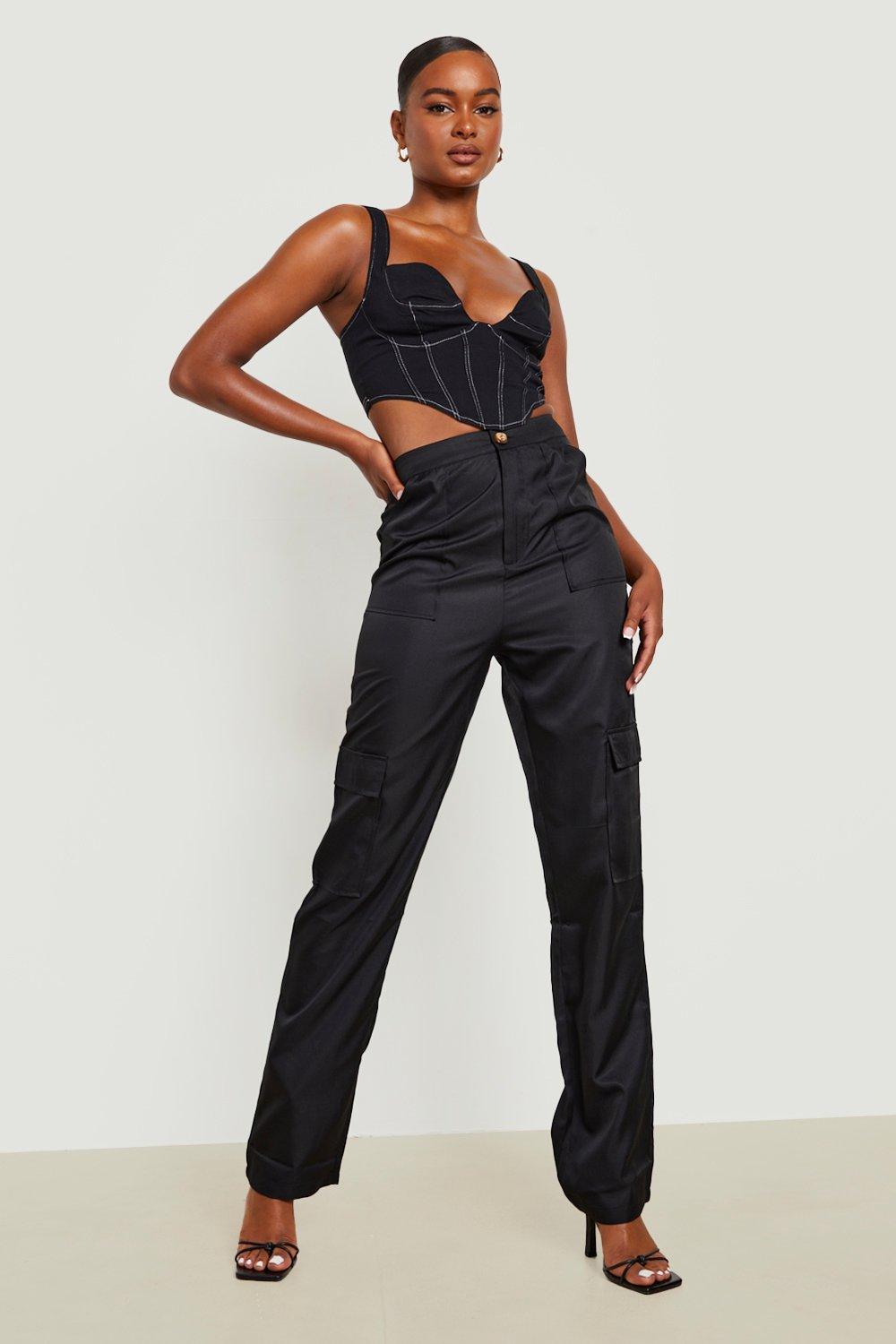 Tall High Waisted Straight Leg Cargo Pants