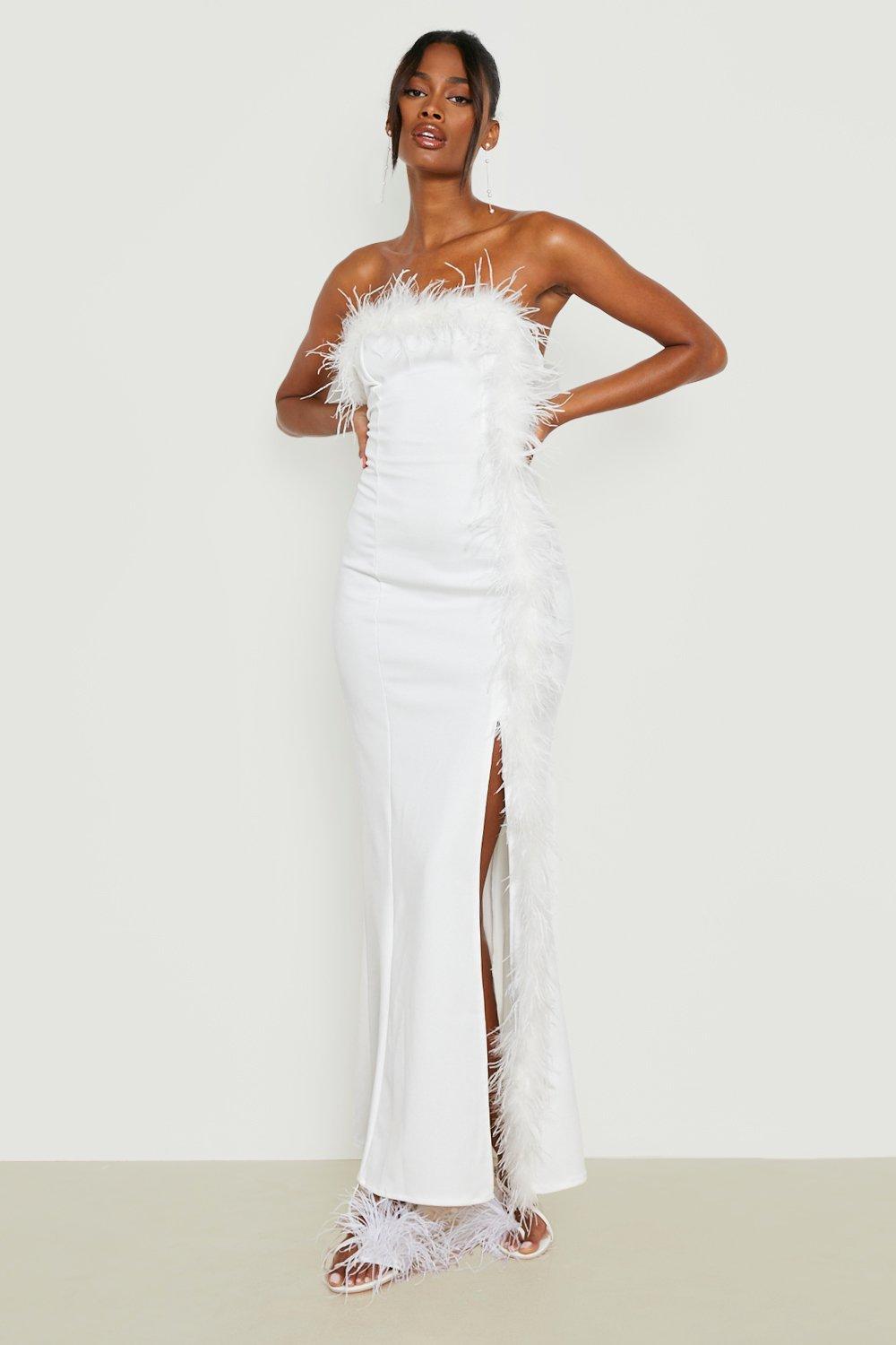 Feather hotsell maxi dress