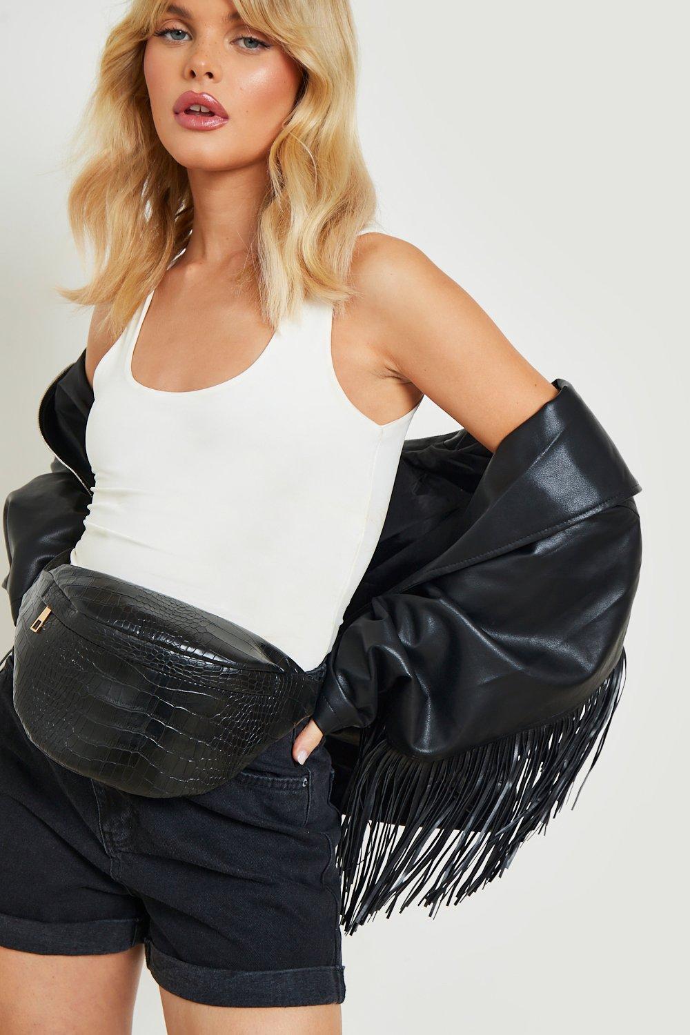 Sac banane effet croco top