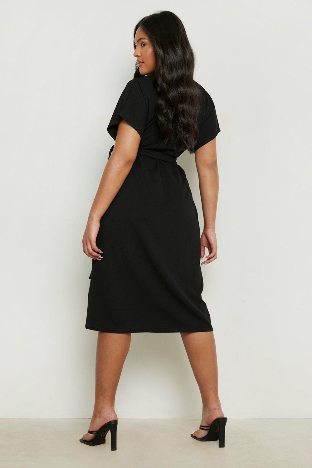 plus size button down midi dress