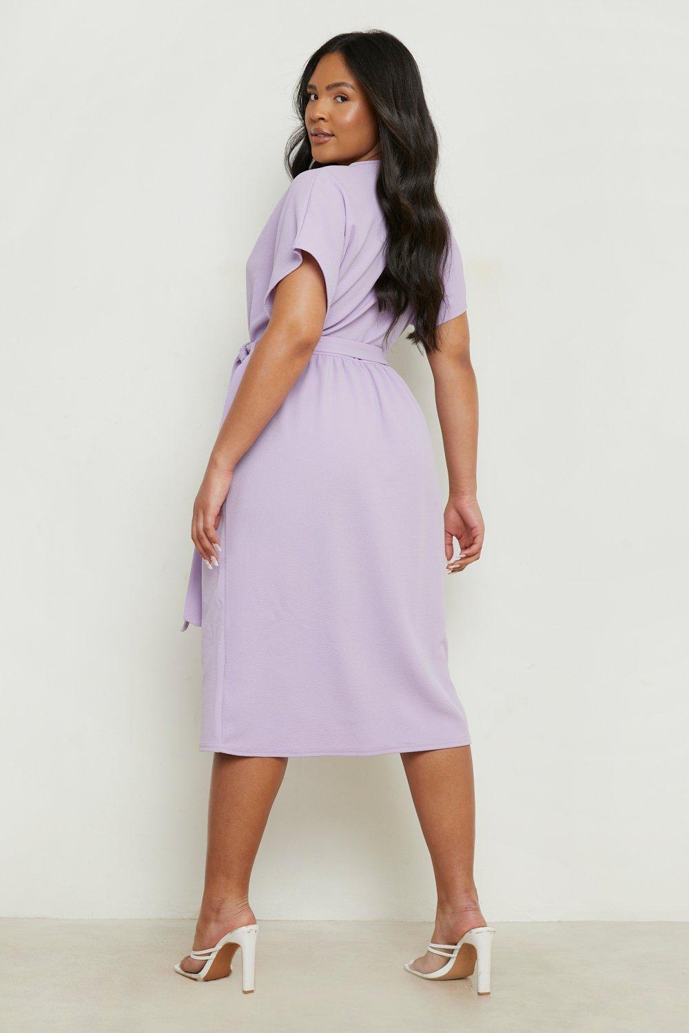 Light purple outlet midi dress