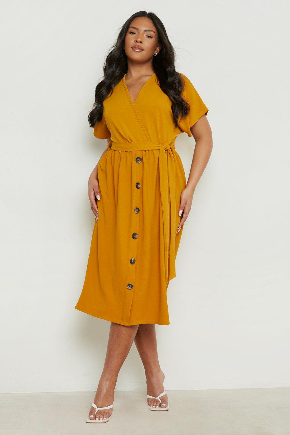 Mustard 2025 button dress