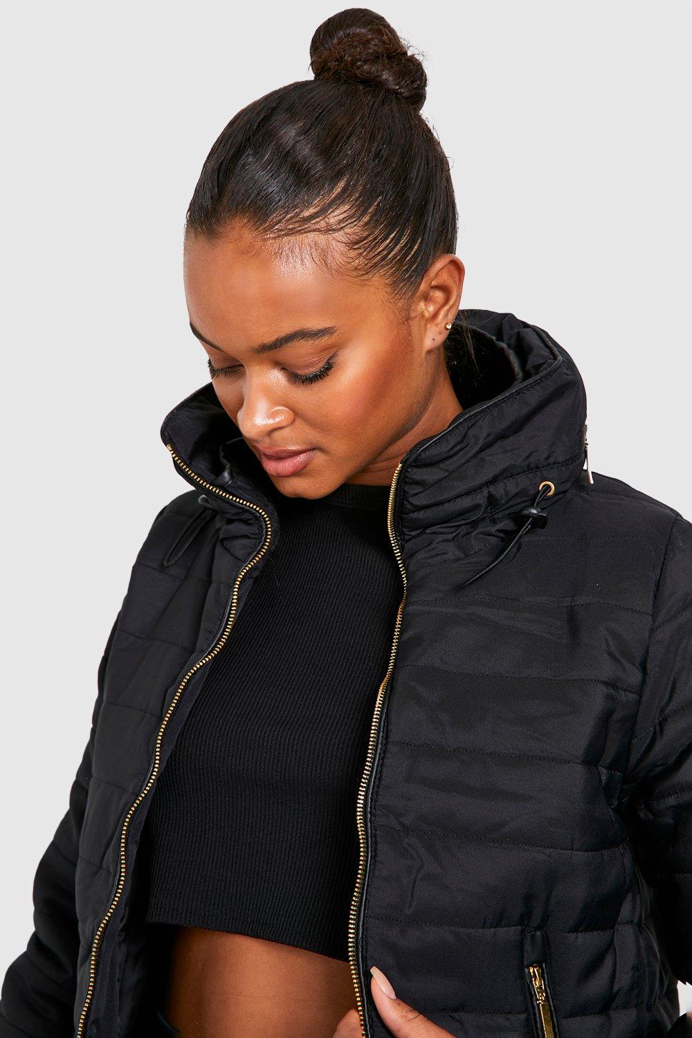 Tall Fitted Quilted Jacket boohoo UK