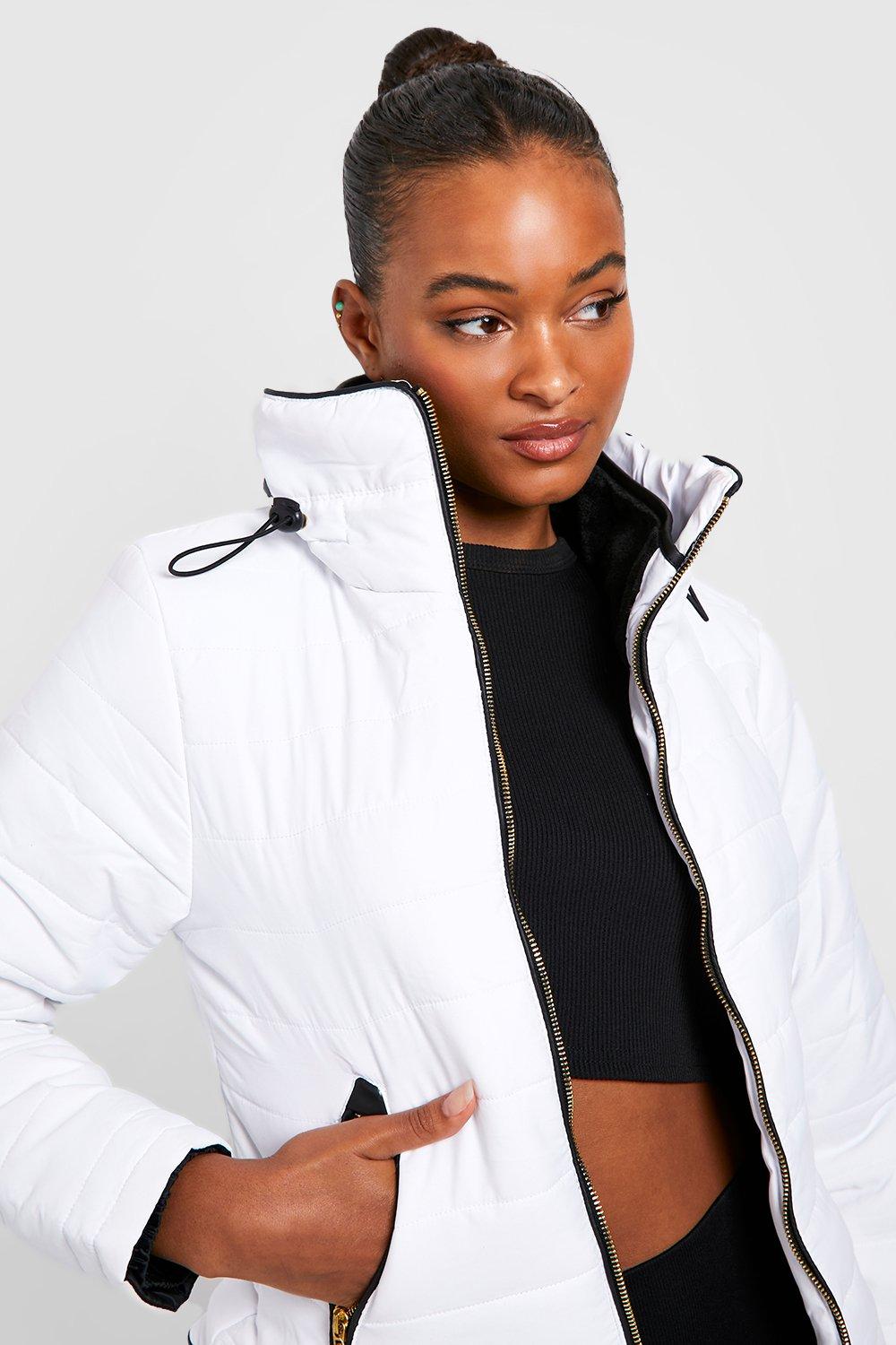 Boohoo quilted clearance jacket