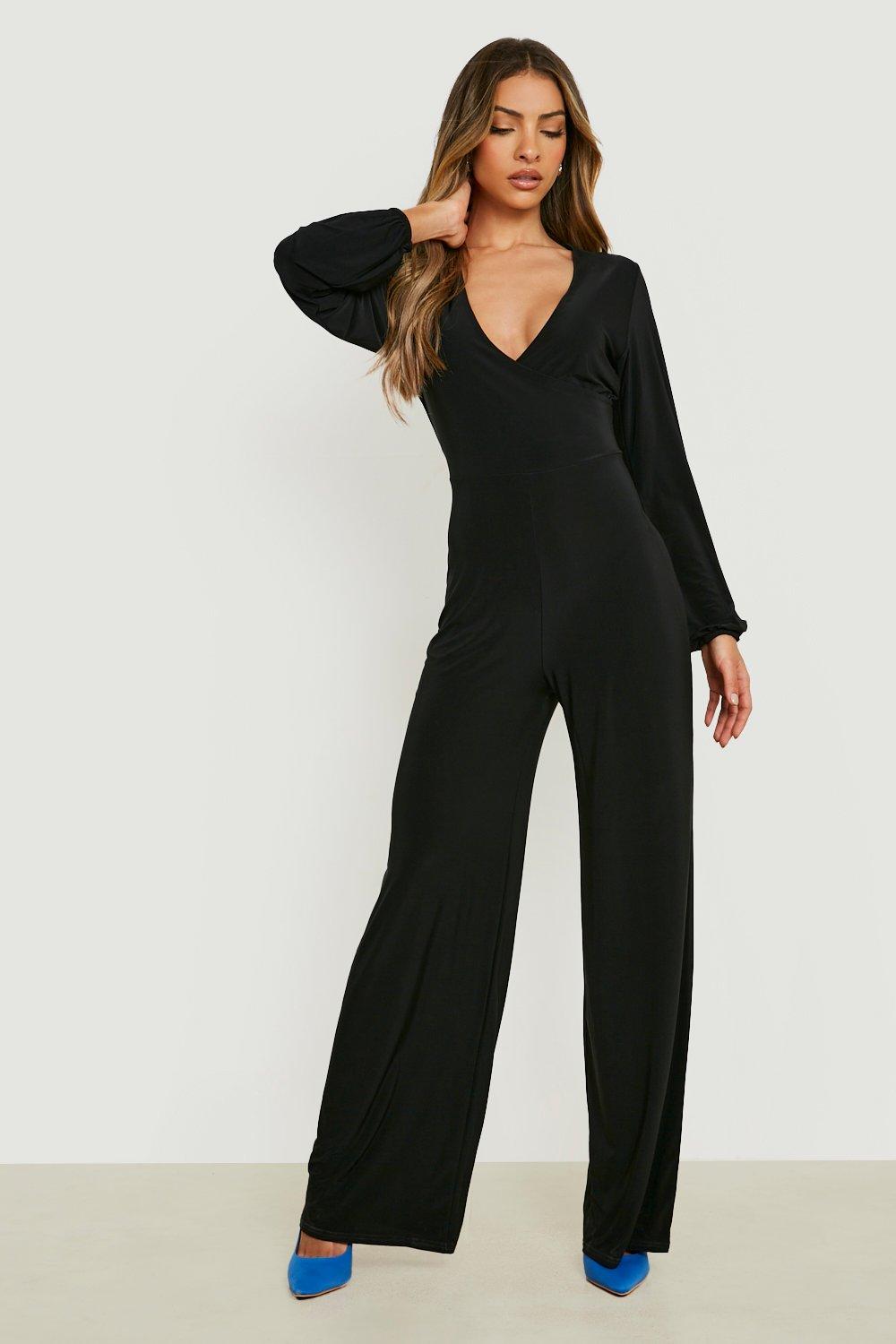 Wrap wide sale leg jumpsuit