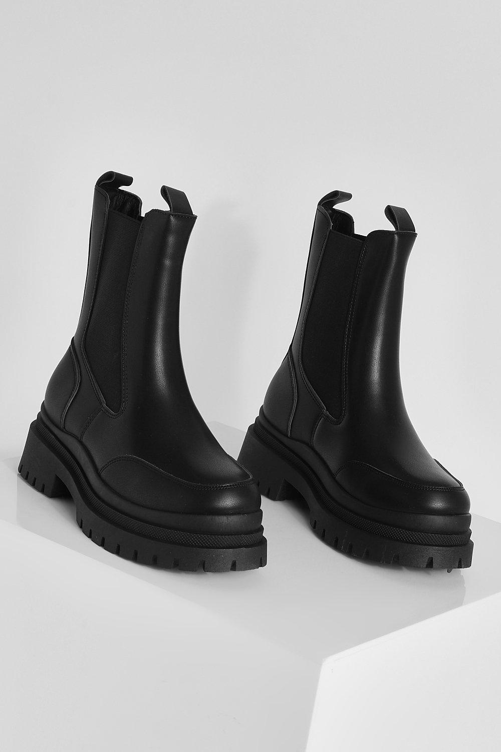 Chunky Wave Sole Chelsea Boots boohoo