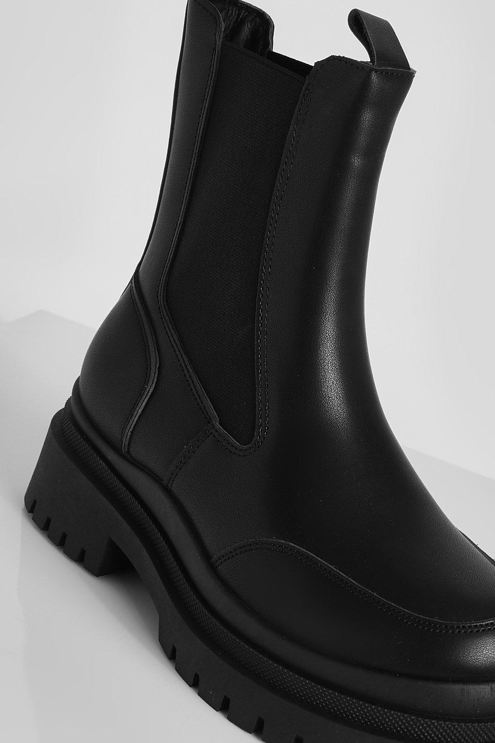 Wide Width Chunky Wave Sole Chelsea Boots