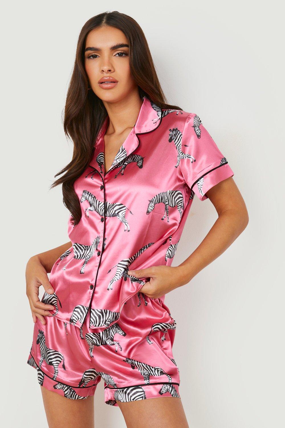 Boohoo satin pj discount set