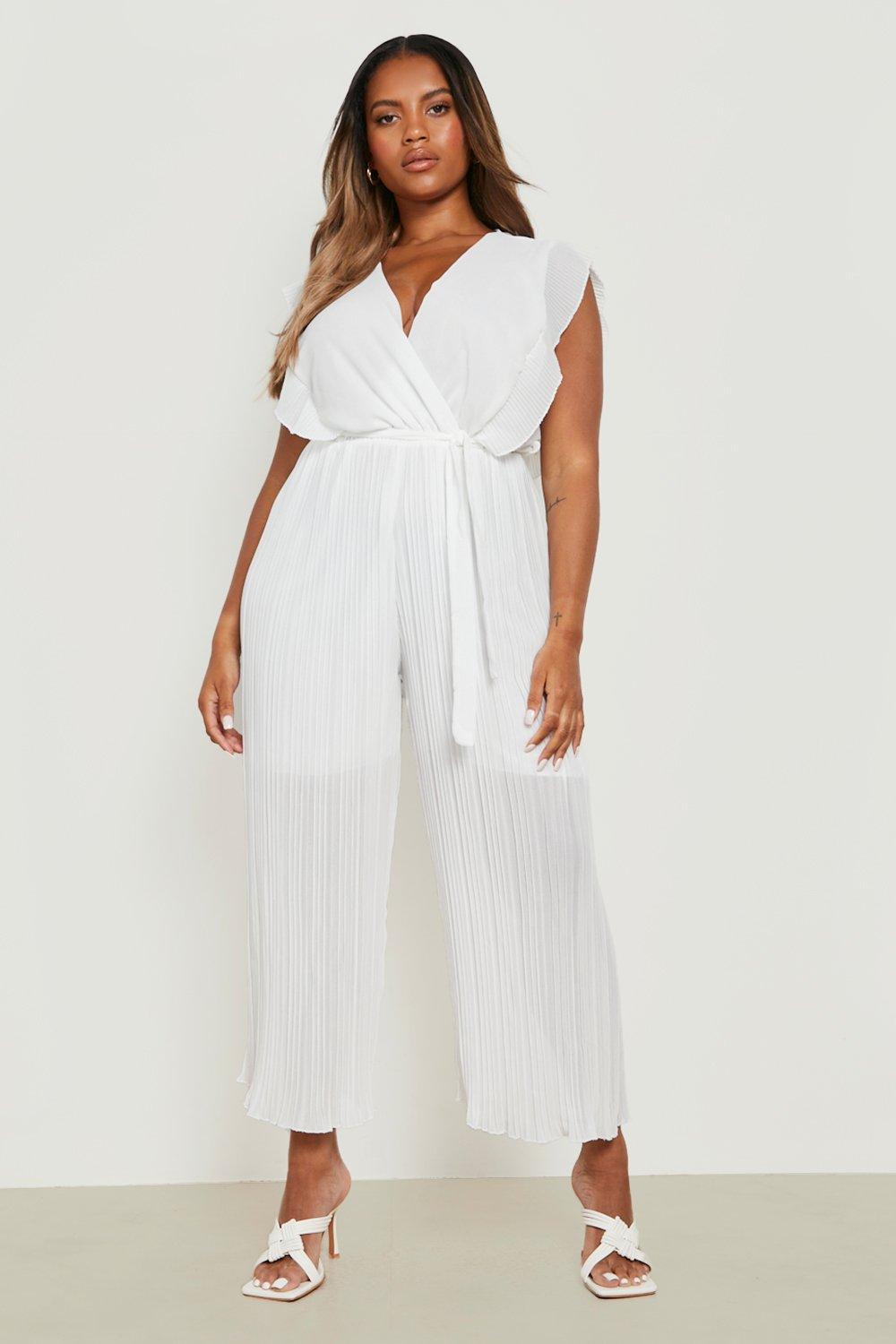 white plus romper