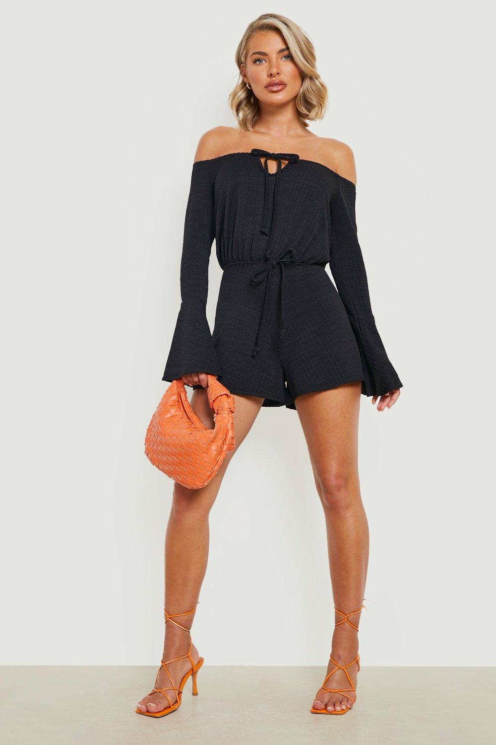 Long sleeve store bardot playsuit