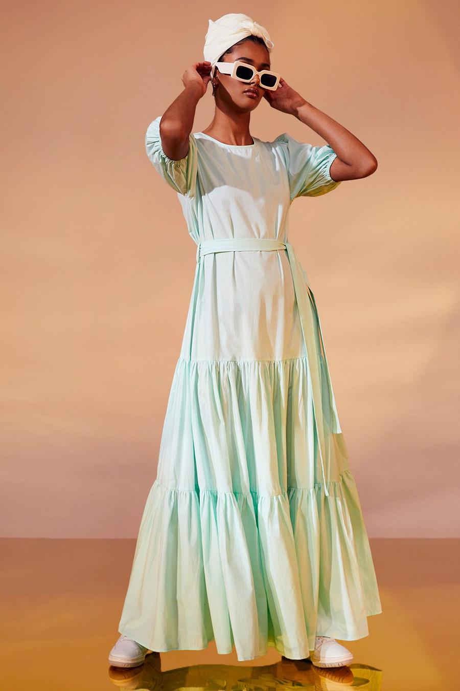 Mint Tiered Maxi Dress image number 1