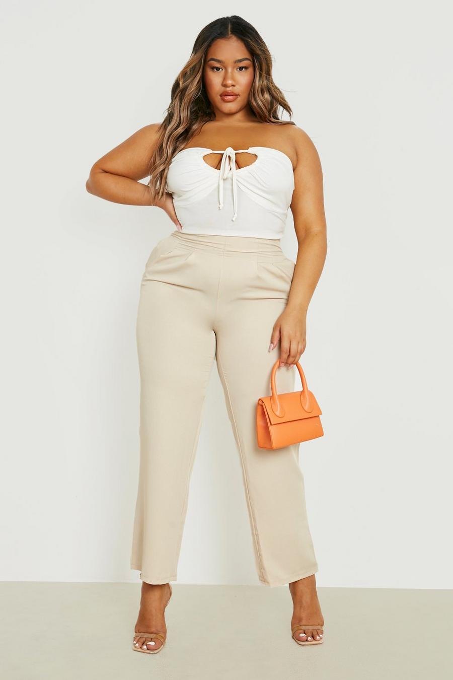 Stone Plus Woven Pleat Front Relaxed Fit Trousers image number 1