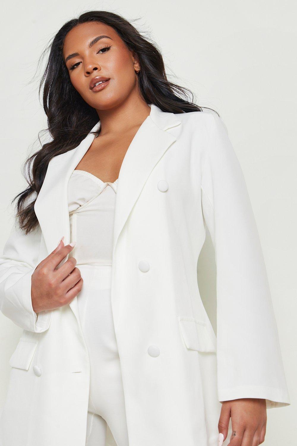 Womens white longline on sale blazer