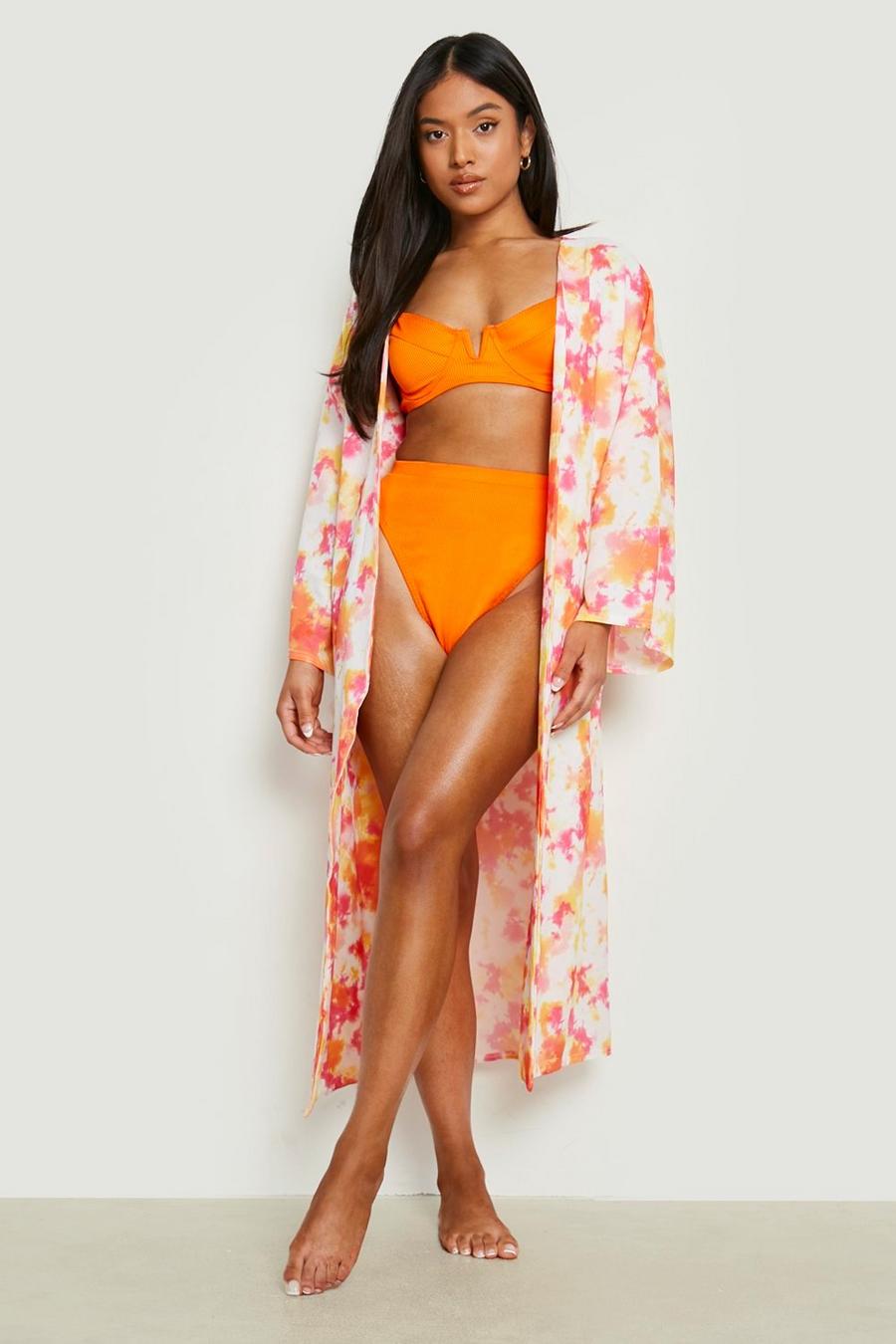 Petite Batik Strand-Kimono aus Chiffon, Multi image number 1
