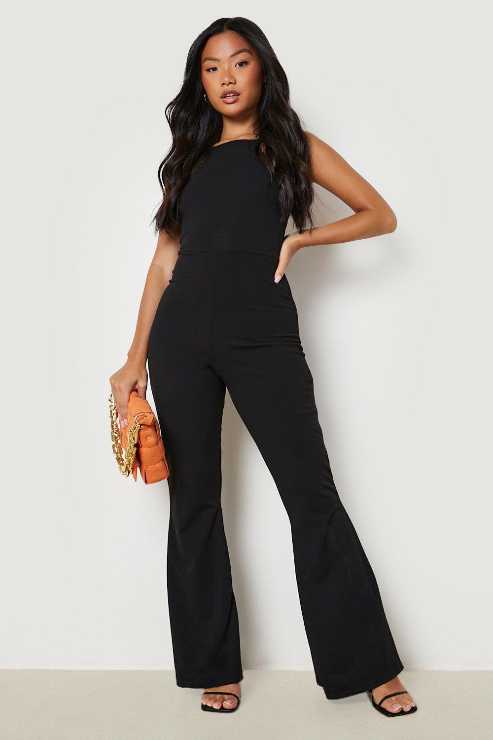 Black cheap flared jumpsuit