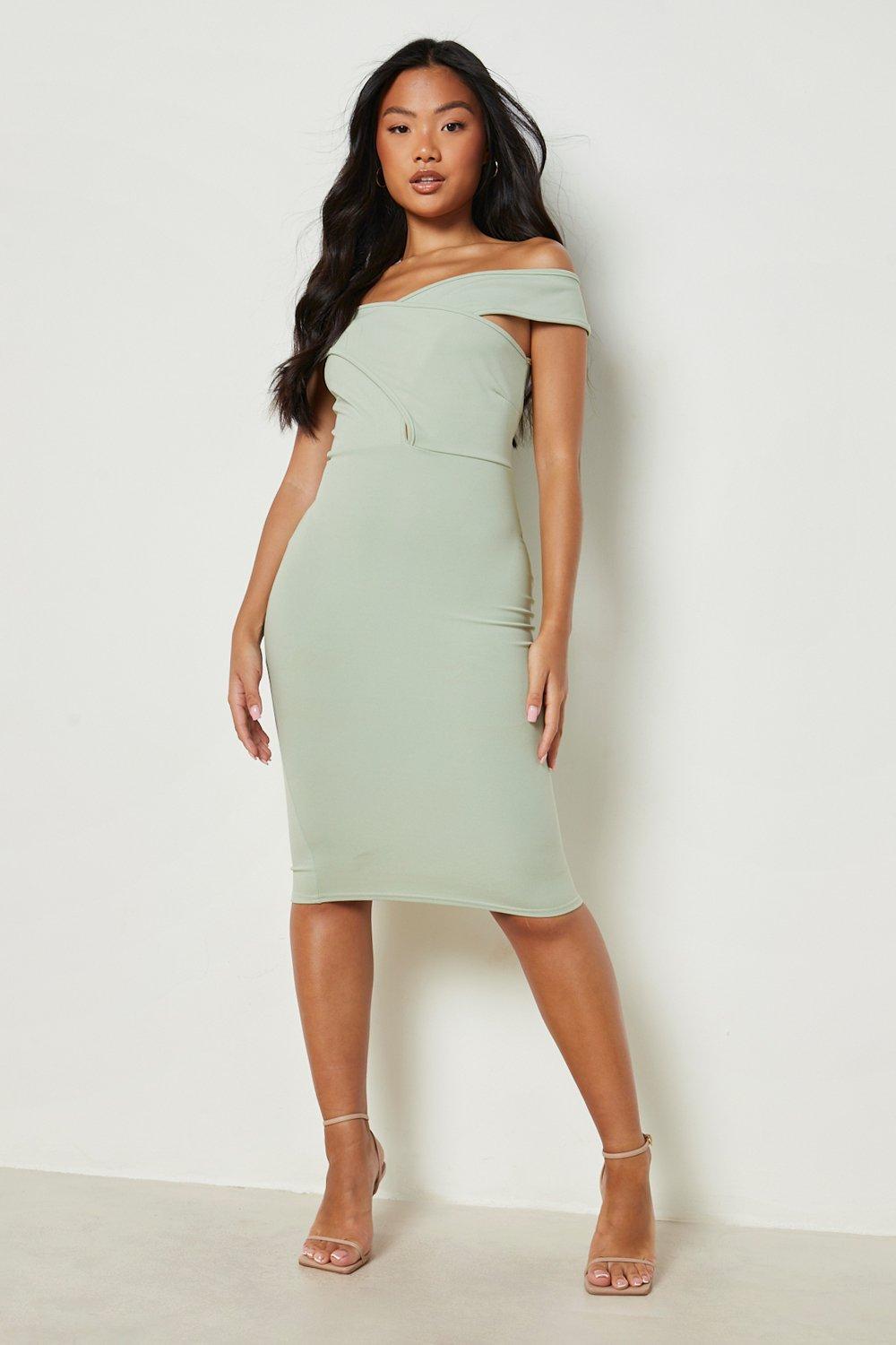 Boohoo sage hot sale dress