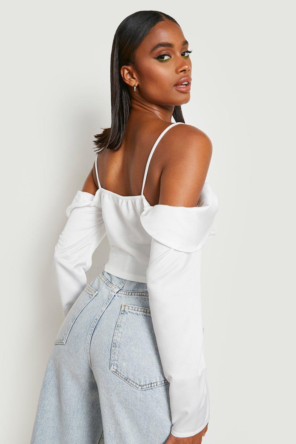 Cold shoulder corset discount top