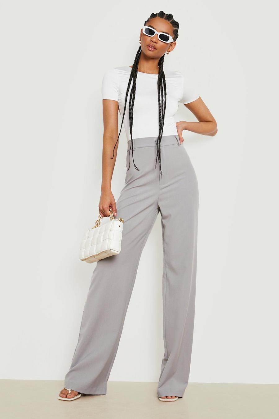 Grey Tall Wide Leg Pants image number 1