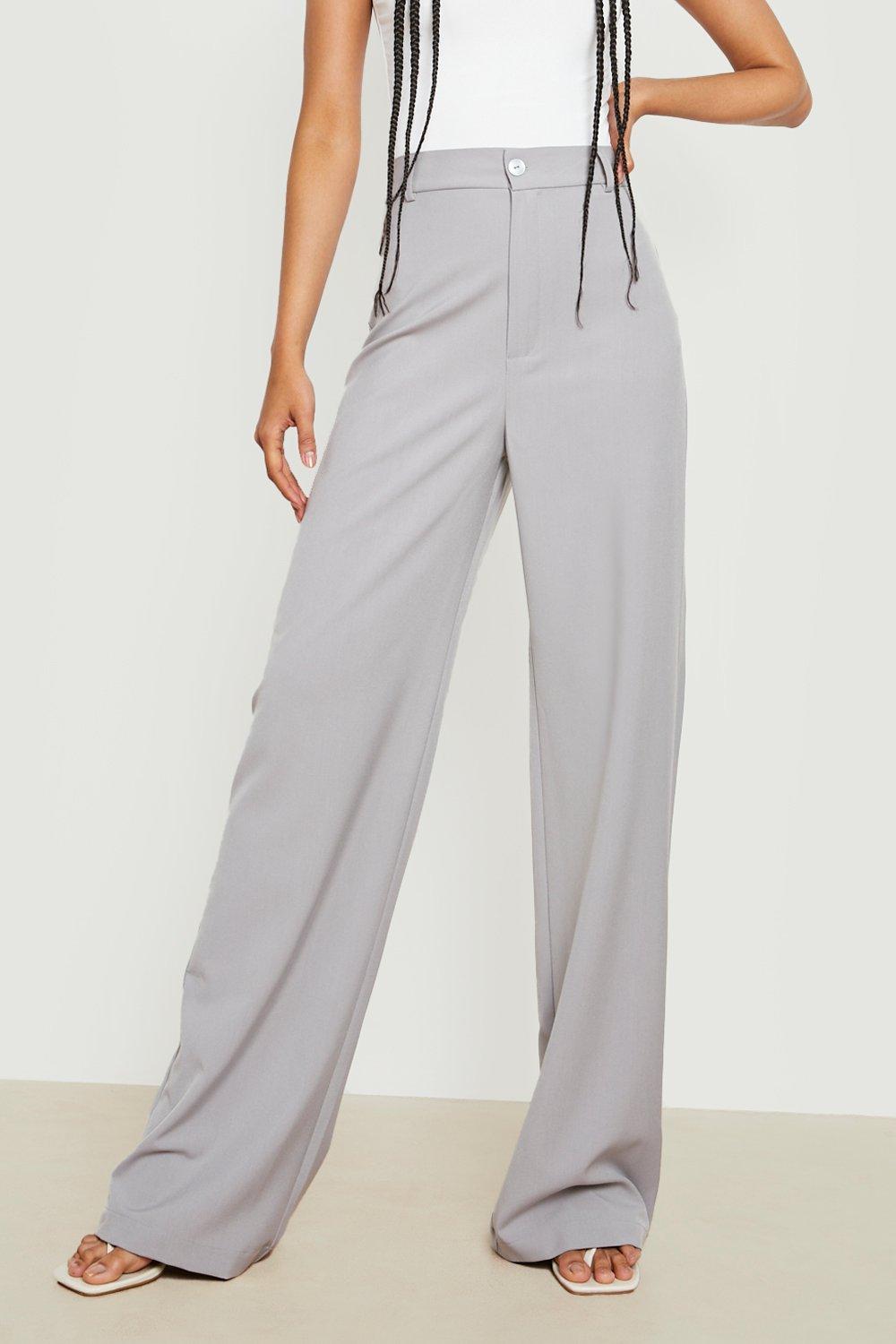 tall white wide leg trousers